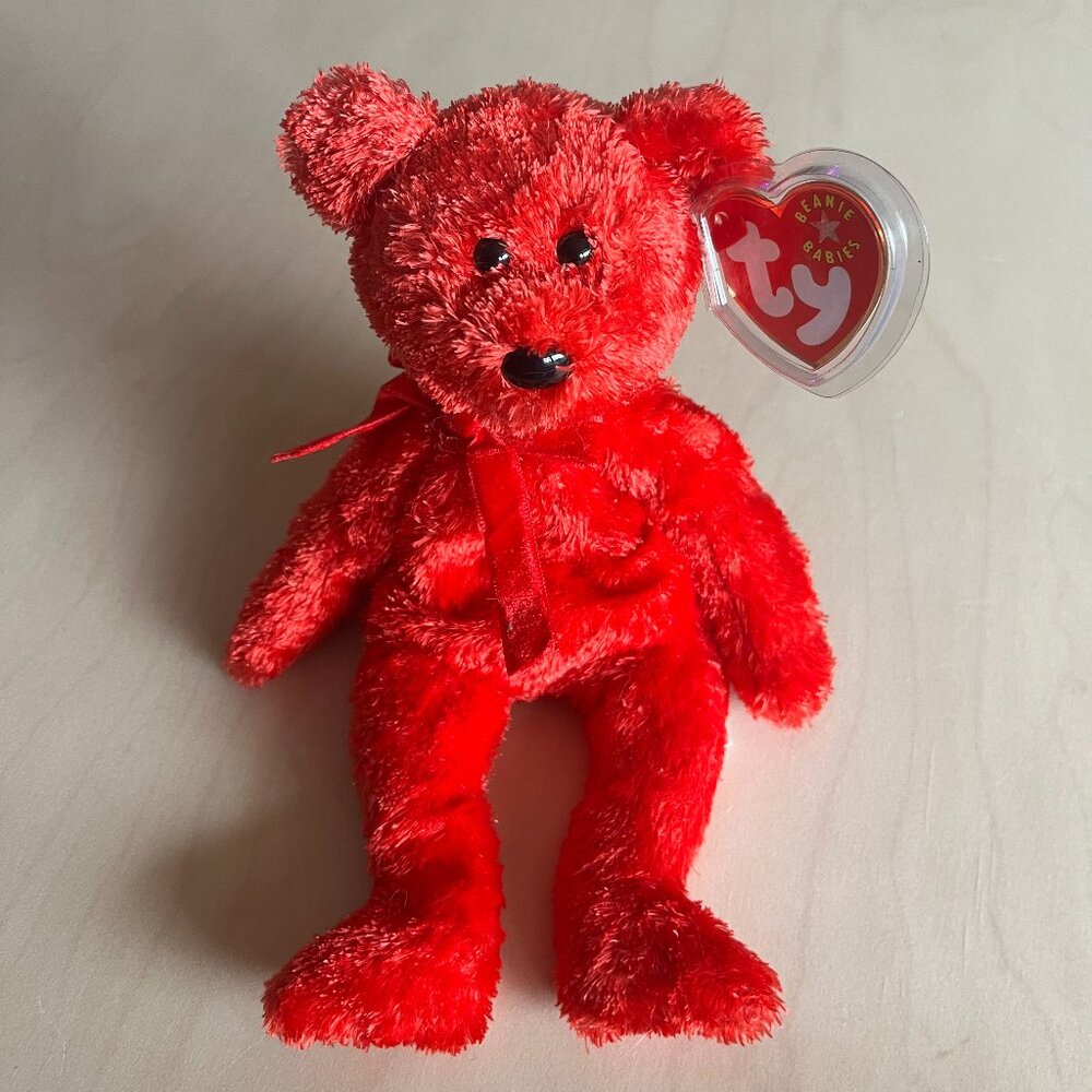 🔥3/$20 - Vintage TY Beanie Baby – Sizzle the Bear (2001) – EUC with tag